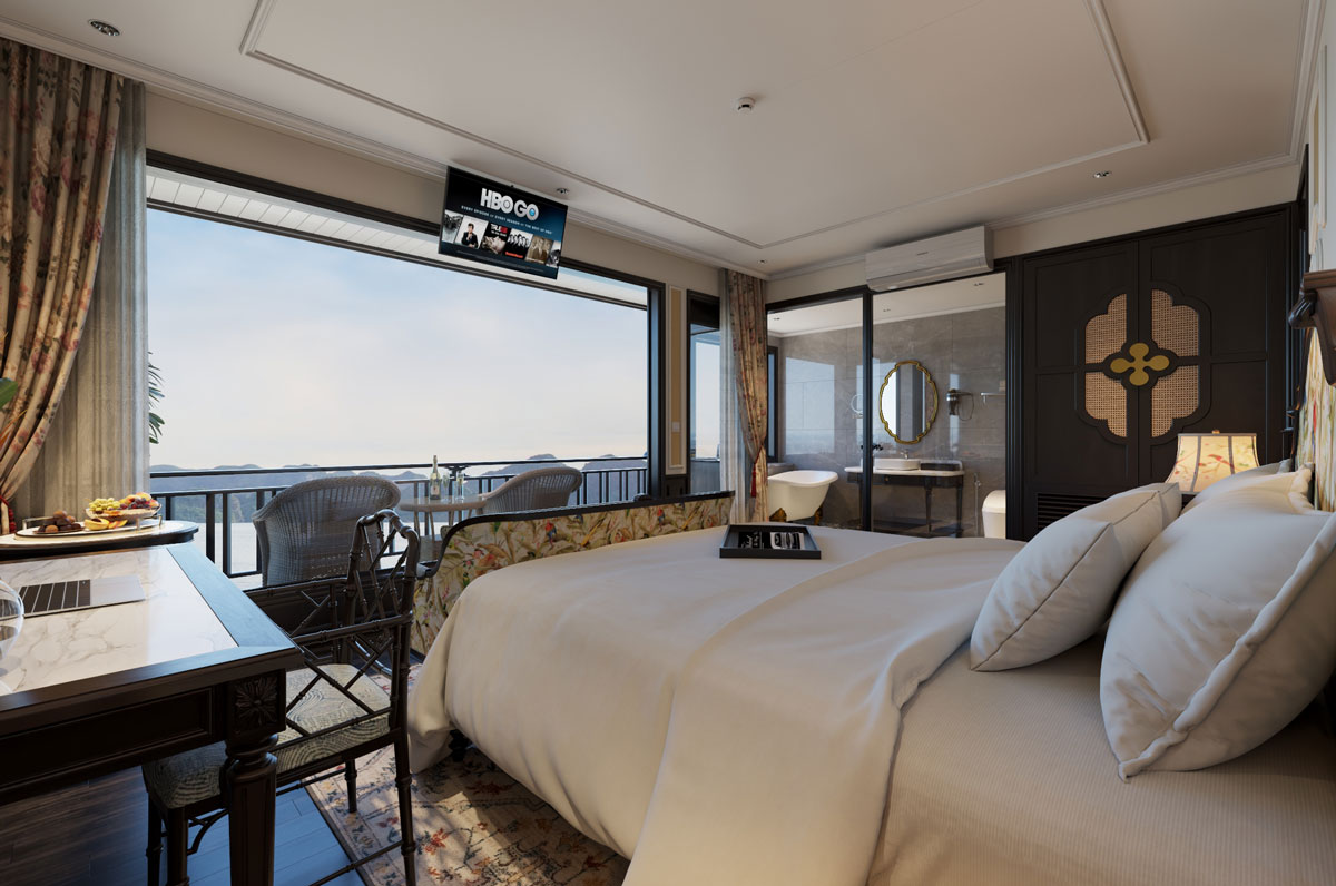 Luxury Grand Double/ Twin Suite Full Ocean View With Private Balcony 3rd Floor